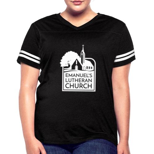 Single Vertical white2 - Women's V-Neck Football Tee