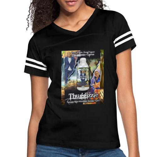 Thuggizzle Appalachian Mountain Spring Water Merch - Women's V-Neck Football Tee