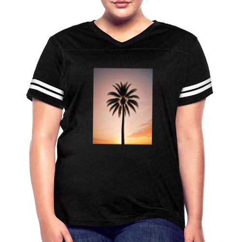 palm peace - Women's V-Neck Football Tee