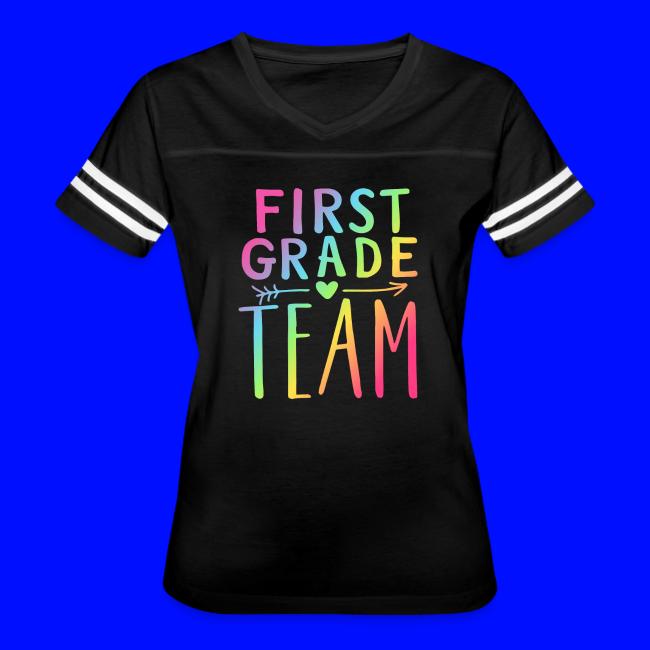 First Grade Team Neon Rainbow Teacher T-Shirts