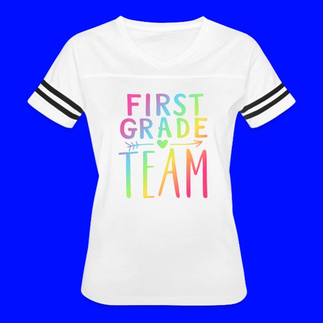First Grade Team Neon Rainbow Teacher T-Shirts
