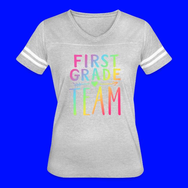 First Grade Team Neon Rainbow Teacher T-Shirts