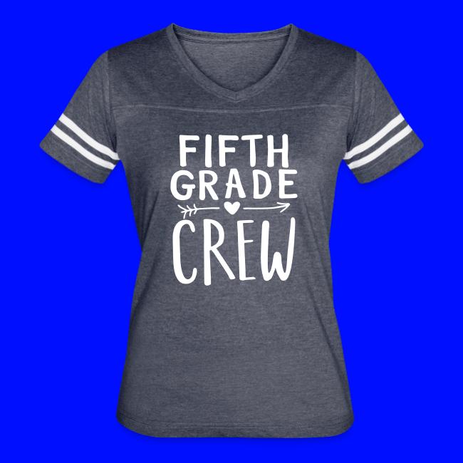 Fifth Grade Crew Heart Teacher T-Shirts