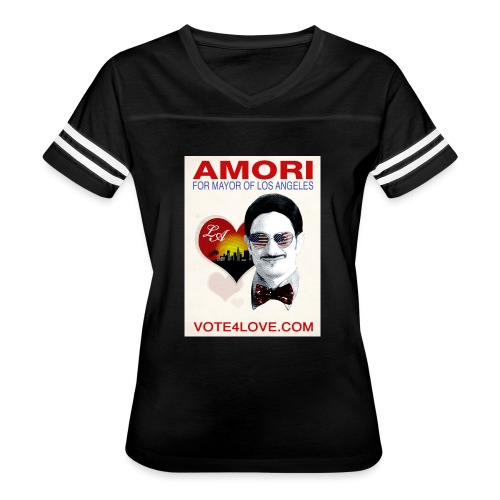 Amori for Mayor of Los Angeles eco friendly shirt - Women's V-Neck Football Tee