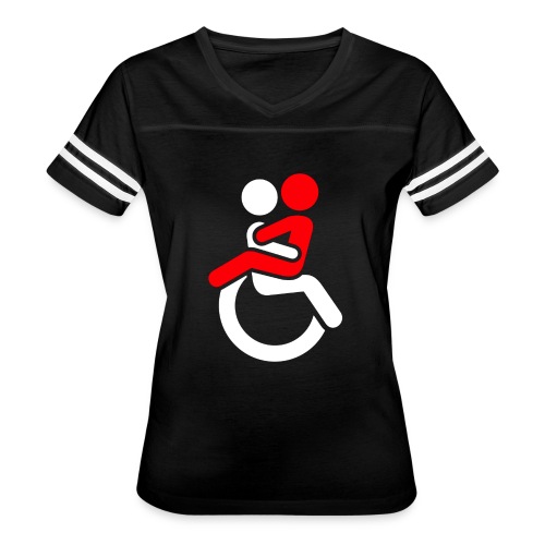 Wheelchair Love for adults. Humor shirt - Women's V-Neck Football Tee