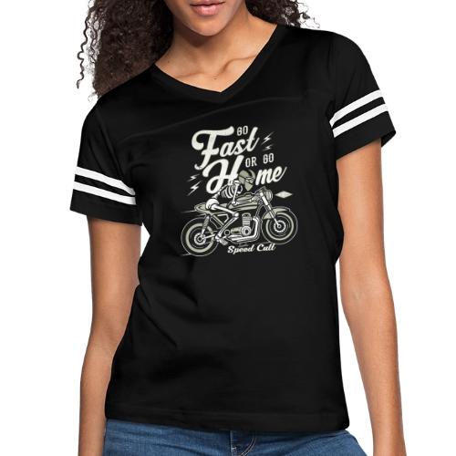 Go Fast Or Go Home - Women's V-Neck Football Tee