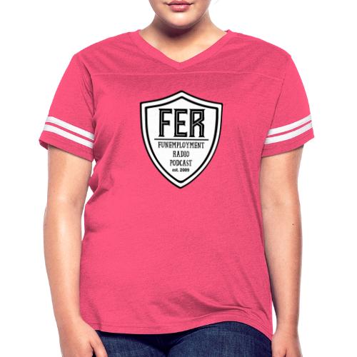FER Shield - Women's V-Neck Football Tee