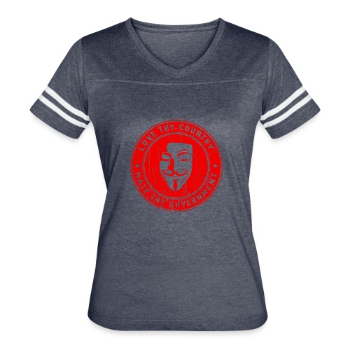 red love thy country - Women's Vintage Sports T-Shirt
