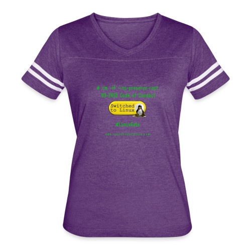 rm Linux Code of Conduct - Women's Vintage Sports T-Shirt
