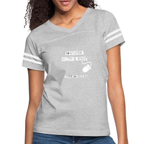 Church Hopper white dub - Women's V-Neck Football Tee