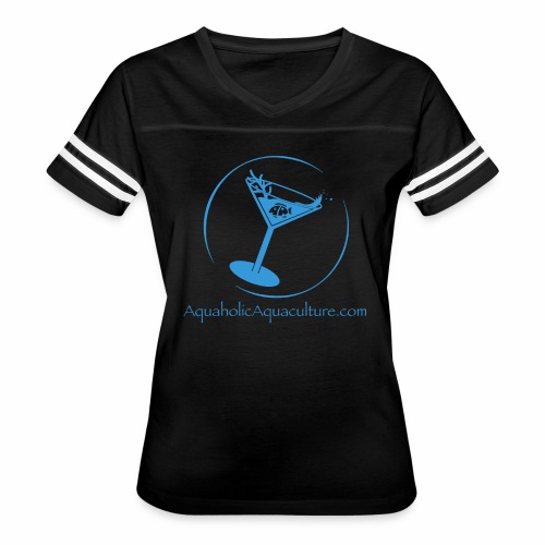 Aquaholic Logo (New) - Women's V-Neck Football Tee