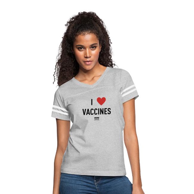 I heart vaccines black Immunize Colorado Logo