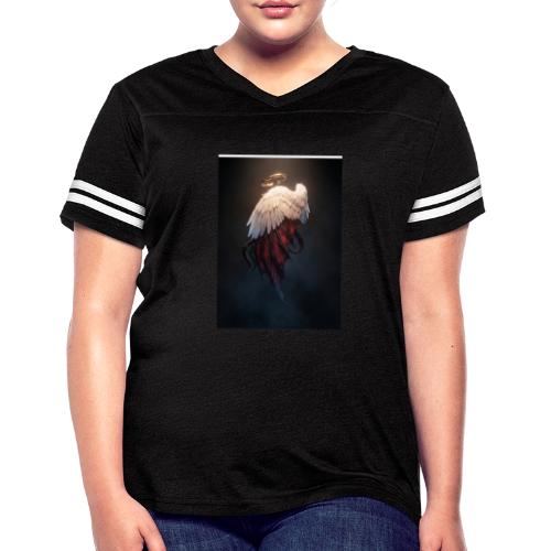 Angel vs Demon Wings Dark Aesthetic Gothic T-Shirt - Women's V-Neck Football Tee