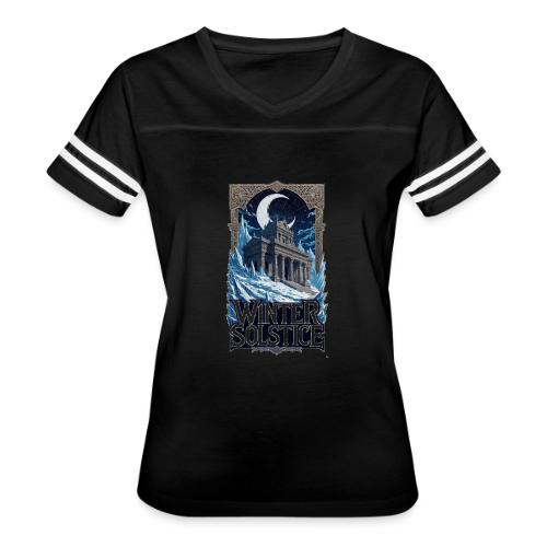 Winter Solstice Temple T-Shirt - Women's V-Neck Football Tee