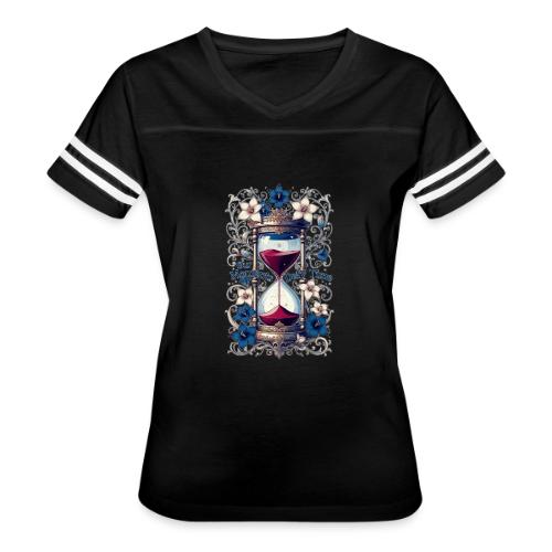 Our Moments Defy Time Hourglass Gifts T-Shirt - Women's V-Neck Football Tee