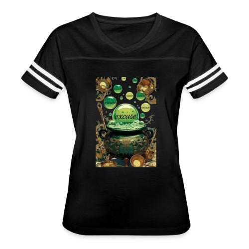 Emerald Excuses Cauldron Graphic Tee - Women's V-Neck Football Tee