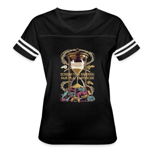 Screen Time Referee T Shirt, Fair Play Enforcer - Women's V-Neck Football Tee