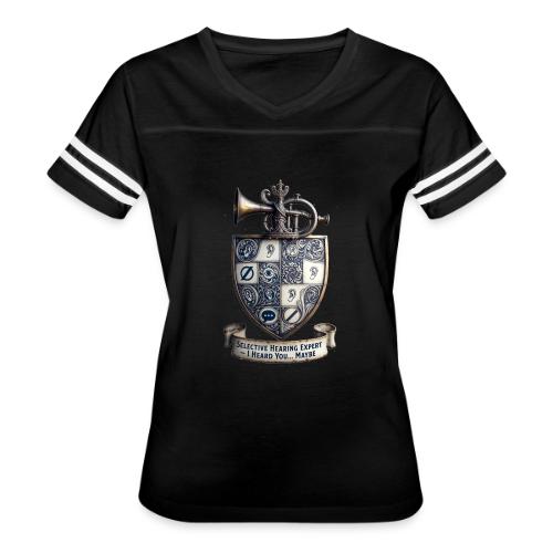 Selective Hearing Expert Crest T Shirt - Women's V-Neck Football Tee