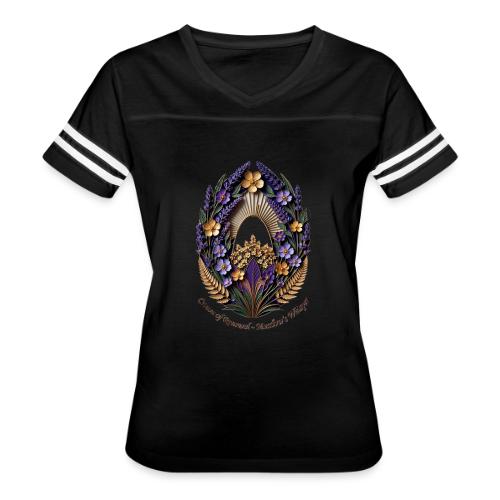 Easter Meadow Crown Renewal T Shirt, Spring Gift - Women's V-Neck Football Tee