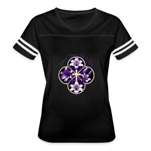Easter Eternal Bloom Lily Crown T Shirt, Gift - Women's V-Neck Football Tee