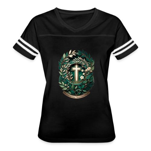 Easter Ever Green in Glory Laurel T Shirt, Gift - Women's V-Neck Football Tee