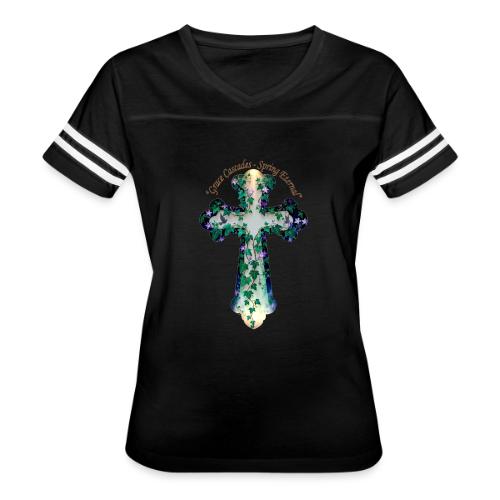 Easter Grace Cascades Eternal T Shirt, Mercy Gift - Women's V-Neck Football Tee