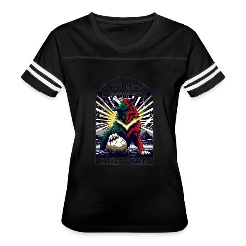 Portugal Iberian Wolf Soccer T Shirt, Pride Gift - Women's V-Neck Football Tee