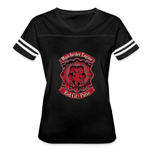 Red Manchester T Shirt, Red Soccer City Pride Gift - Women's V-Neck Football Tee