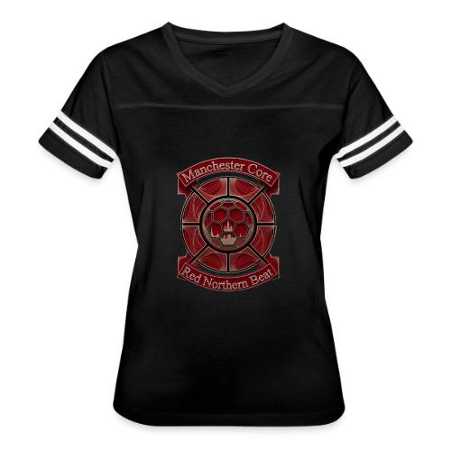 Manchester Is Red T Shirt, Soccer City Pride Gift - Women's V-Neck Football Tee