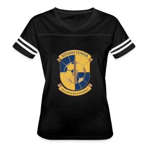 Riyadh Tower Premium T Shirt, Football Pride Gift - Women's V-Neck Football Tee