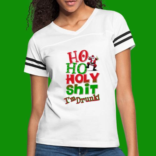 Ho Ho Holy Drunk - Women's V-Neck Football Tee