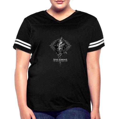 Wilted Rose Turning | Some sorrows don't echo back - Women's V-Neck Football Tee