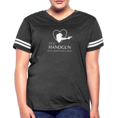 Her Handgun Logo and Tag Line - Women's Vintage Sports T-Shirt