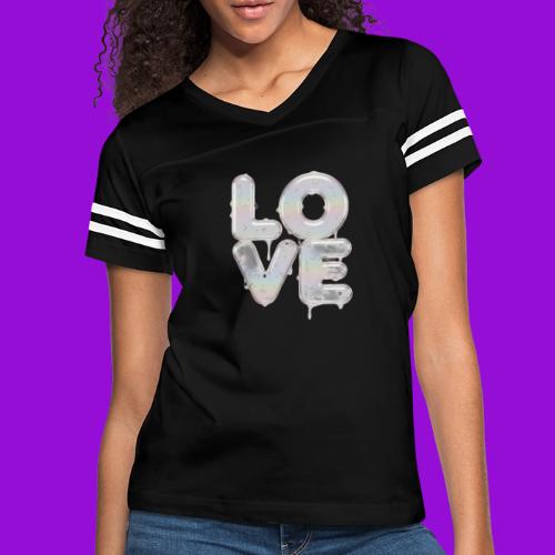 Love - Women's V-Neck Football Tee