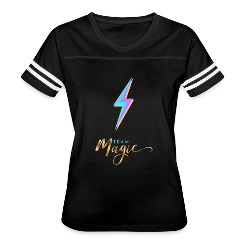 Team Magic With Lightning Bolt - Women's Vintage Sports T-Shirt