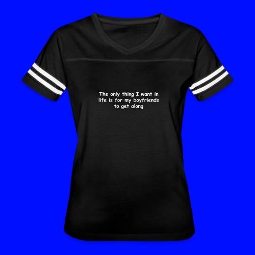 Get Along - Boyfriends - Women's V-Neck Football Tee