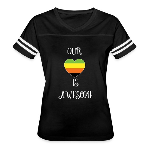 Aromantic Love Is Awesome - Women's V-Neck Football Tee