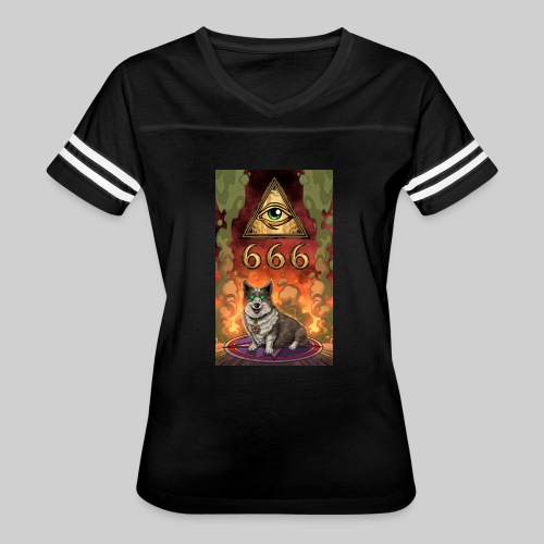 Satanic Corgi - Women's Vintage Sports T-Shirt
