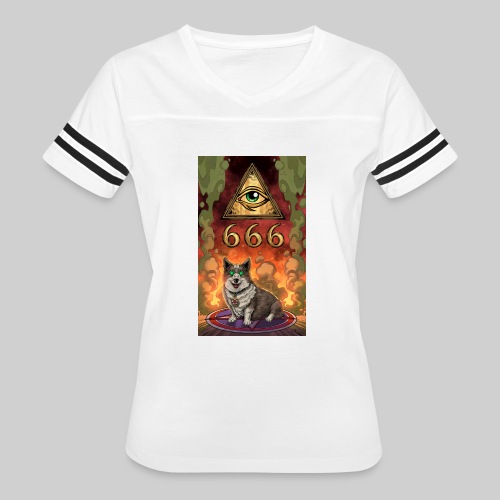 Satanic Corgi - Women's Vintage Sports T-Shirt