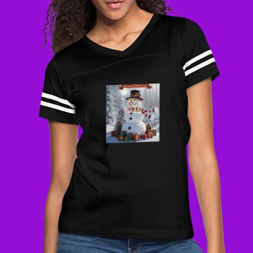 Merry Christmas - Women's V-Neck Football Tee