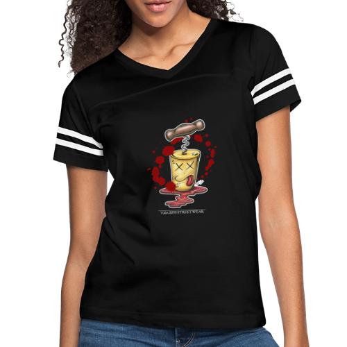 murdered redwine cork - Women's V-Neck Football Tee