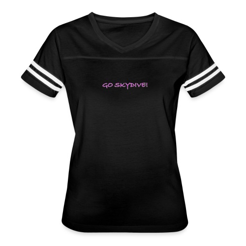 Go Skydive T-shirt/BookSkydive - Women's V-Neck Football Tee