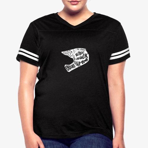 MTB Slang Helmet - Women's V-Neck Football Tee