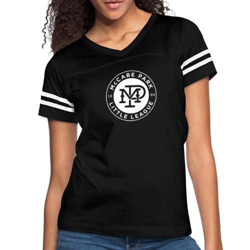 MPLL Logo White - Women's V-Neck Football Tee