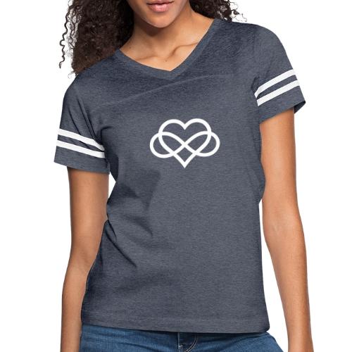 Infinity-Heart (white) - Women's V-Neck Football Tee