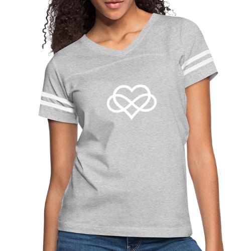 Infinity-Heart (white) - Women's V-Neck Football Tee