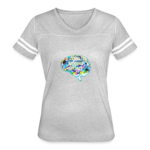 brain fact - Women's V-Neck Football Tee