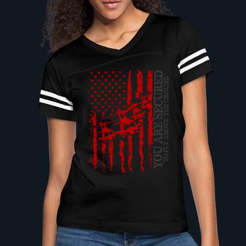 You are Secured To Fly Above The Ground - Women's V-Neck Football Tee