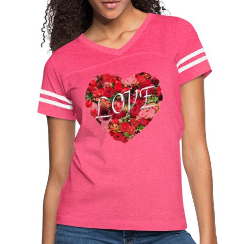 VALENTINES DAY GRAPHIC 9 - Women's V-Neck Football Tee