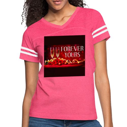 VALENTINES DAY GRAPHIC 7 - Women's V-Neck Football Tee